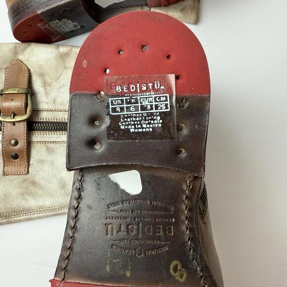Bed‎ Stu Gogo Lug Sole Mid-Calf Boots Buckle Leather Women's Sz 8 MSRP $345 - Picture 8 of 9